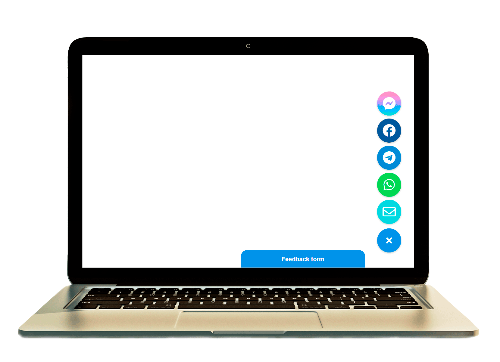 Preview of WhatsApp & Telegram chat buttons on a website